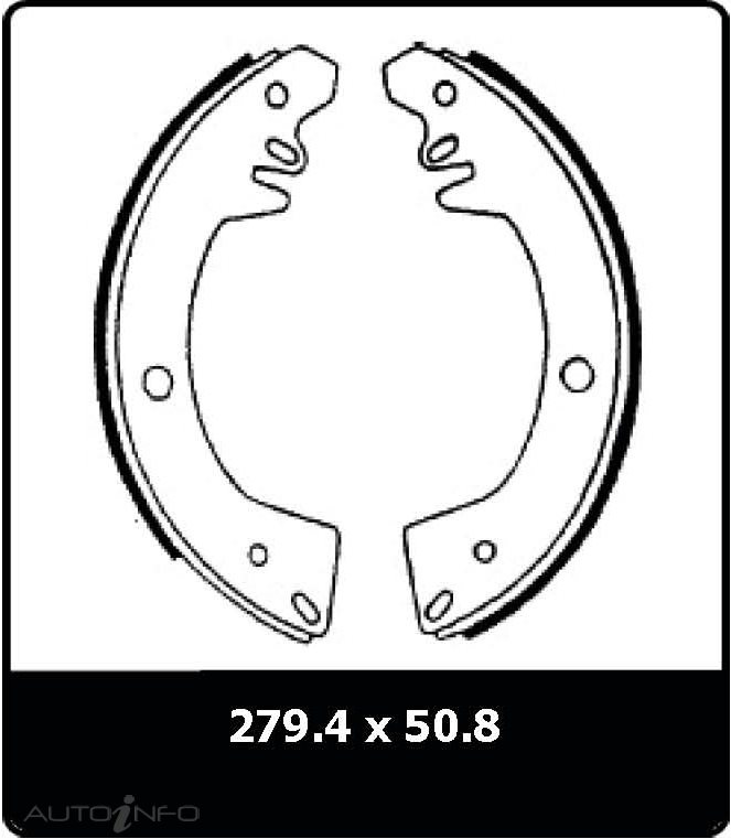 PTX BRAKE SHOE SET TRAILER