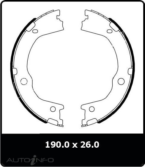 PTX H/BRAKE SHOE HYUNDAI KIA 09 ON