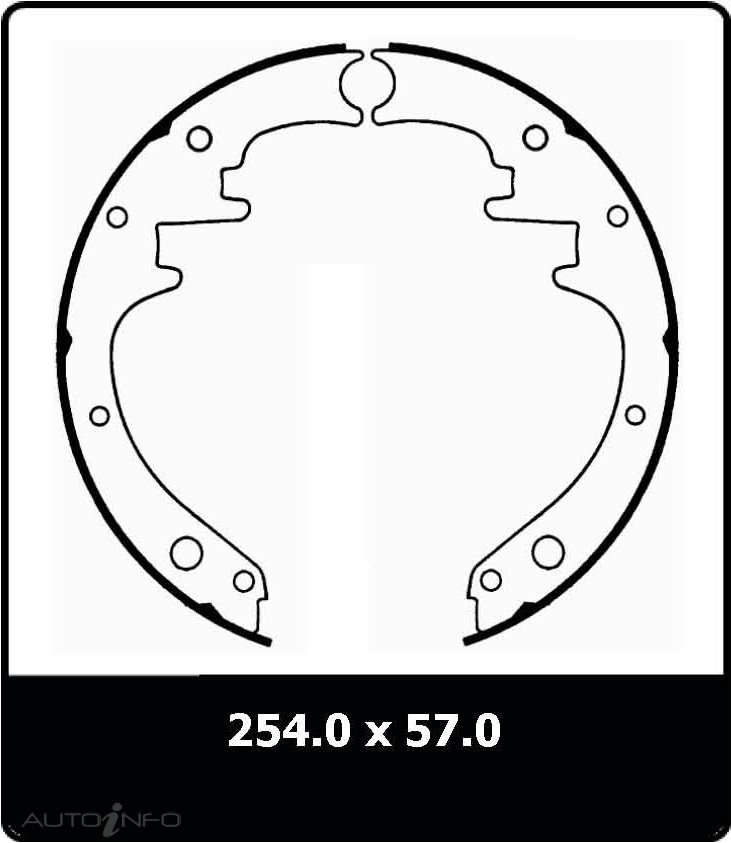 PTX BRAKE SHOES MUSTANG FRONT V8 1964