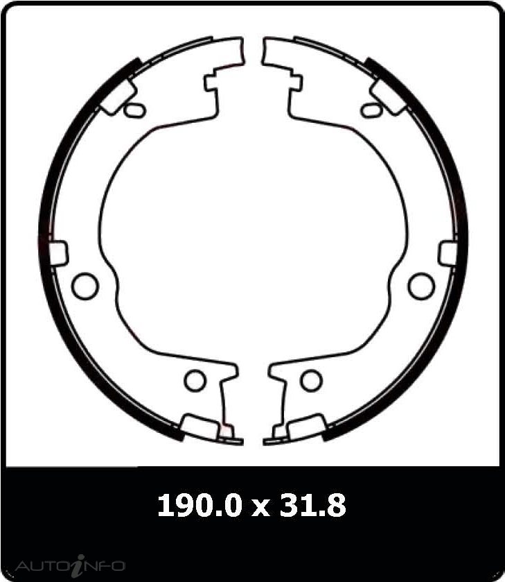 PTX H/BRAKE SHOE REAR HYUNDAI GRANDEUR