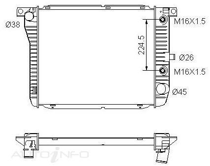 PTX RADIATOR FORD EA ED