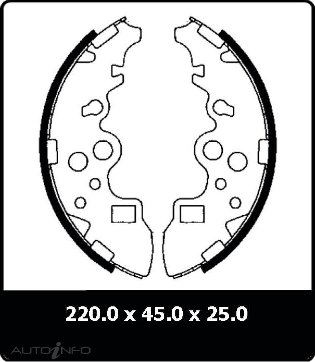 PTX BRAKE SHOE MAZDA E1400 TO E220 99 ON