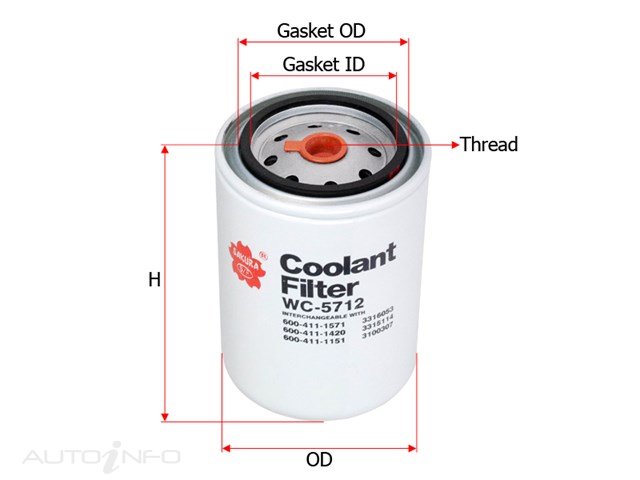 SAKURA COOLANT FILTER P552074 / 3100307