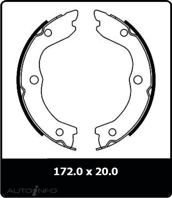 PTX BRAKE SHOE NISSAN XTRAIL HANDBRAKE