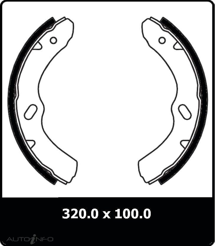 PTX BRAKE SHOE SET (ISUZU) LIGHT COMMERC