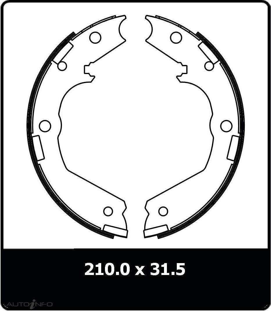 PTX HOLDEN JACKAROO UBS25 HANDBRAKE SHOE