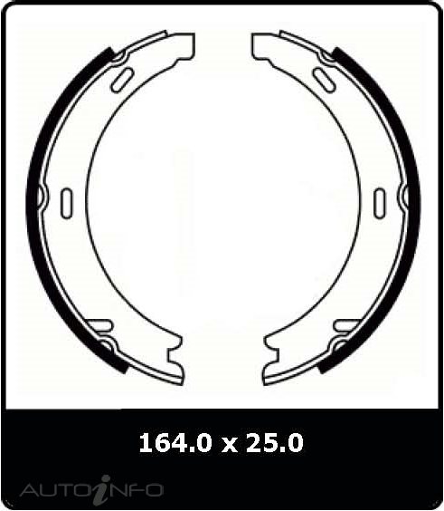 PTX HANDBRAKE SHOE SET MERCEDES