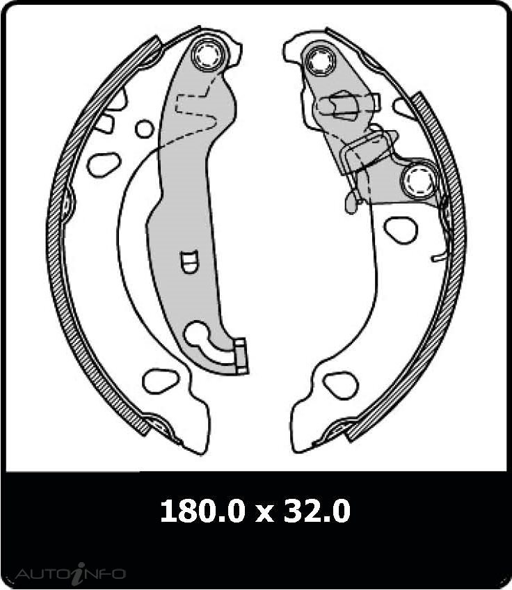 PTX BRAKE SHOES FORD KA 1999 ON