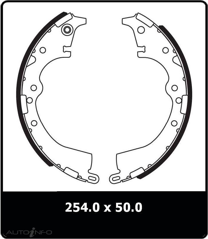 PTX BRAKE SHOE TOYOTA HILUX REAR 2005 ON