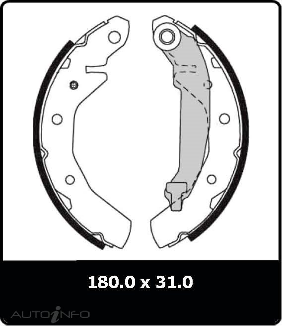 PTX BRAKE SHOE DAEWOO MATIZ 1998-ON