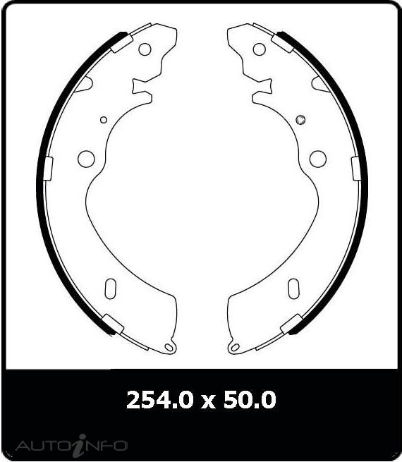 PTX BRAKE SHOE SET HOLDEN RODEO RA 2003