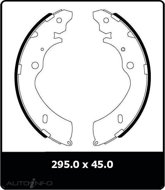 PTX BRAKE SHOE SET HOLDEN RODEO RA 2003