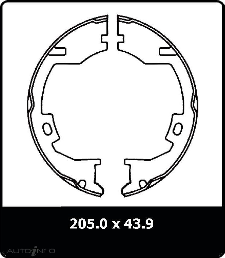 PTX FORD F250 PARK BRAKE SHOE 2005 ON