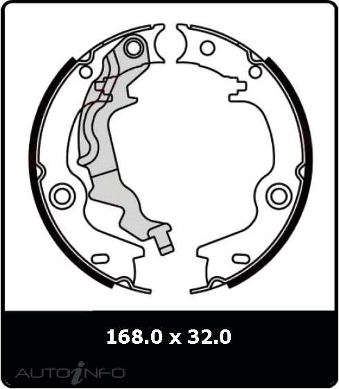 PTX HANDBRAKE SHOE SET HYUNDAI KIA 06 ON