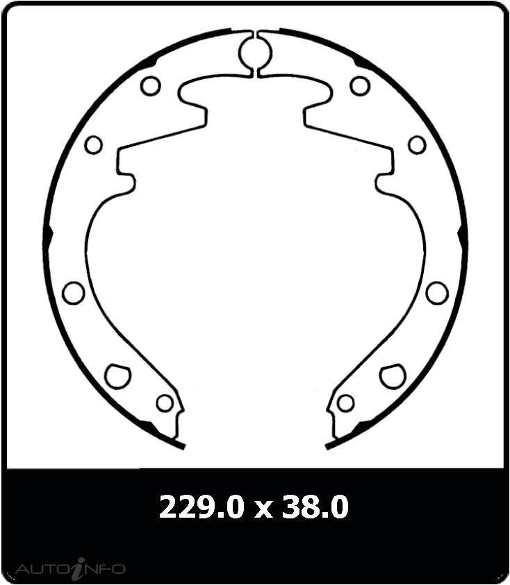 PTX BRAKE SHOES MUSTANG FRONT 6CYL 1964