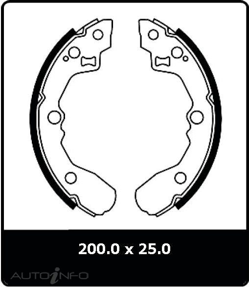 PTX BRAKE SHOES KIA RIO 2000-2002