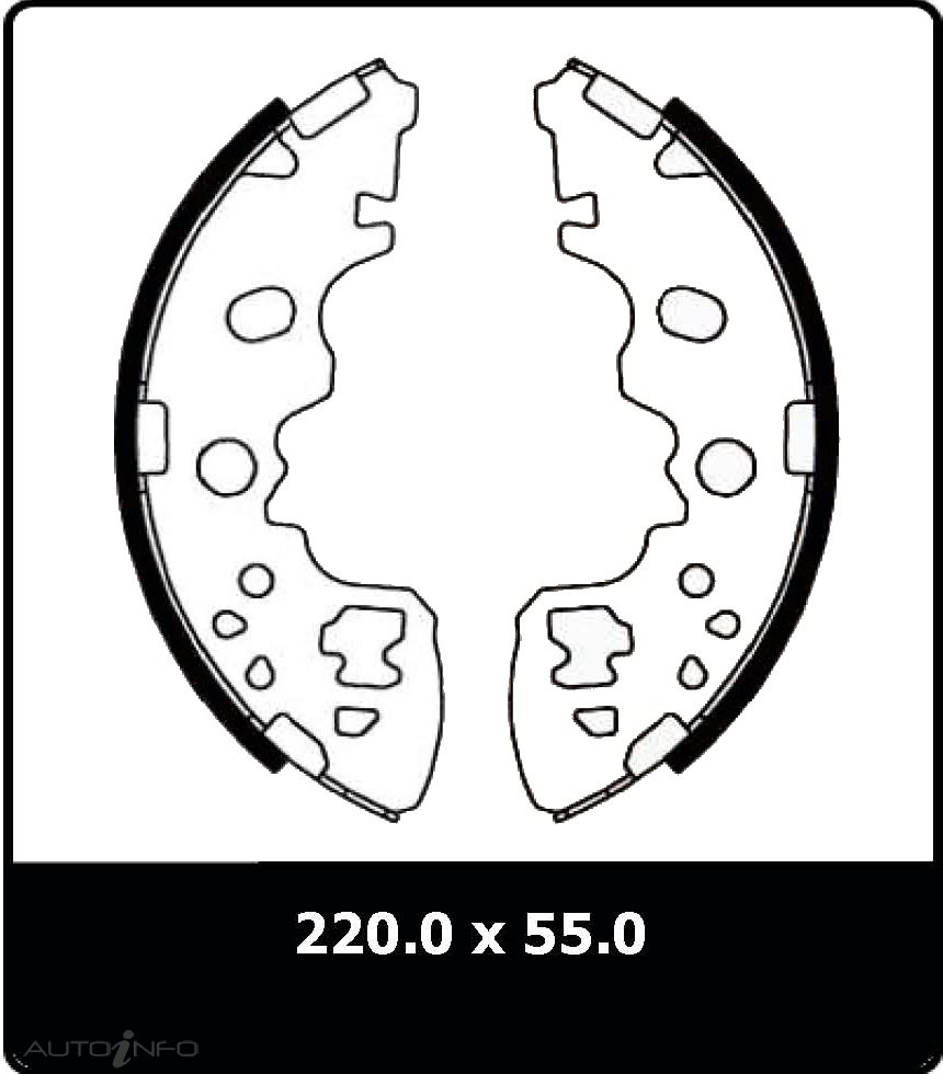 PTX BRAKE SHOE SET MAZDA E2000 E2500 REA