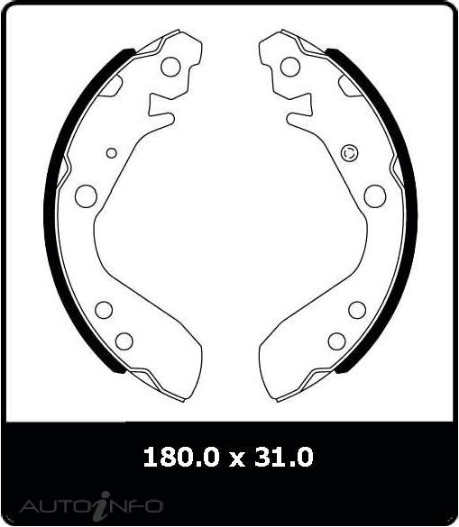 PTX BRAKE SHOES HONDA CITY/JAZZ REAR 200