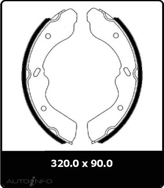 PTX BRAKE SHOES MAZDA T4600 F & R 2000 O