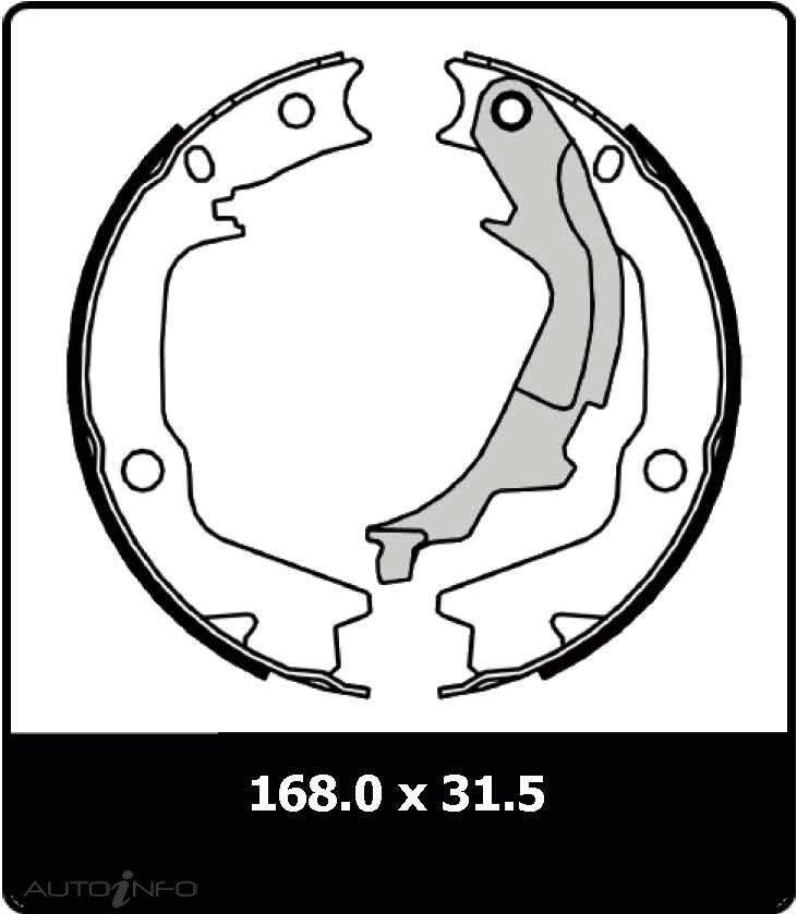 PTX H/BRAKE SHOE REAR HYUNDAI GRANDEUR 9