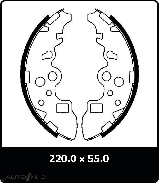 PTX BRAKE SHOE MAZDA E1400 TO E2200 99 O