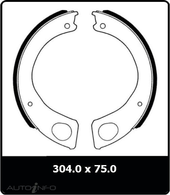 PTX BRAKE SHOE HINO 304MM HANDBRAKE